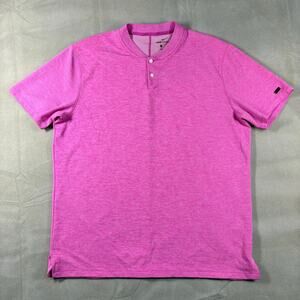 Nike Tiger Woods AeroReact Mock Blade Polo Shirt Men Sz XL Hyper Magenta Henley
